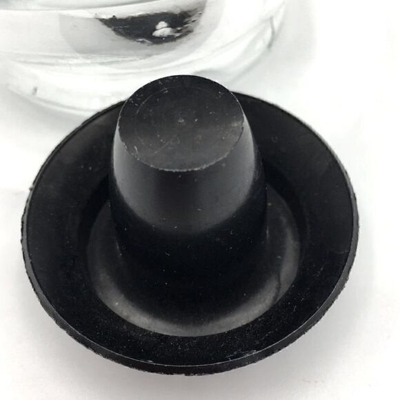 Vintage Glasbake USA Coffee Tea Hottle Black Banded Neck & Lid - Picture 12 of 15